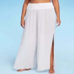 Sheer Pants with Slit legs NWOT